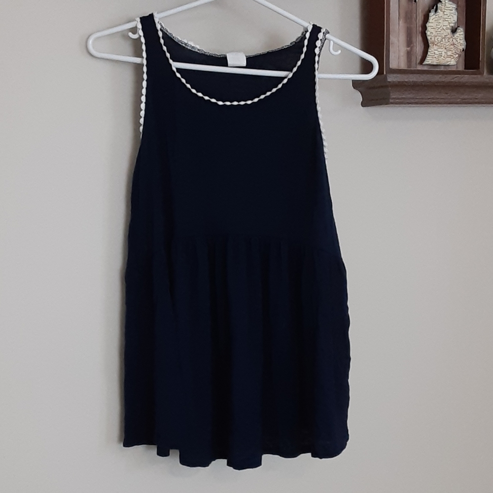 Navy babydoll tank